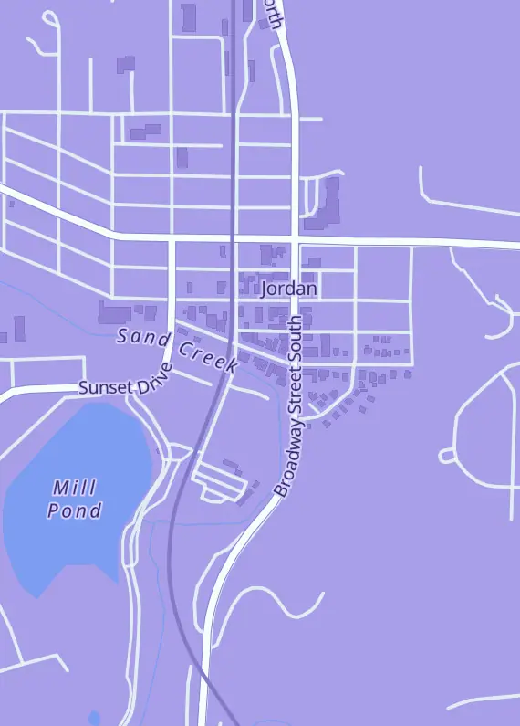 Street map around Hubmen Sports Cards, 214 Water St, Jordan, MN