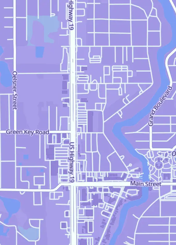 Street map around Humble Hero Games, 6622 US-19, New Port Richey, FL