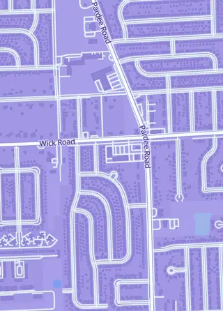 Street map around Hyperion Games, Taylor