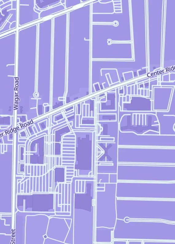 Street map around Immortals, 20545 Center Ridge Rd Suite LL38, Rocky River, OH
