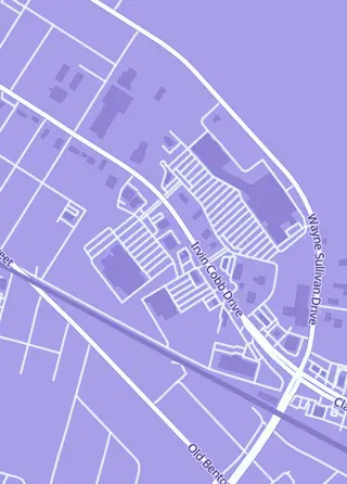 Street map around Infinite Collectibles, Paducah