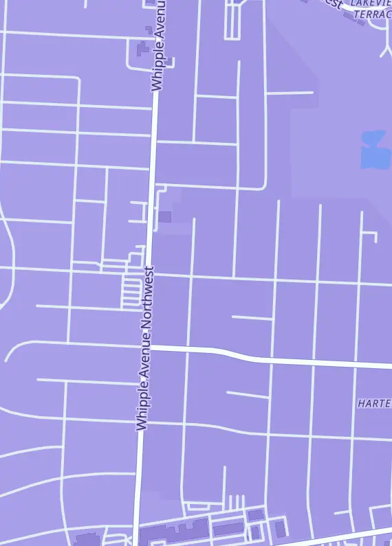 Street map around Infinite Pulls TCG and Hobby, 4229 4th St NW, Canton, OH