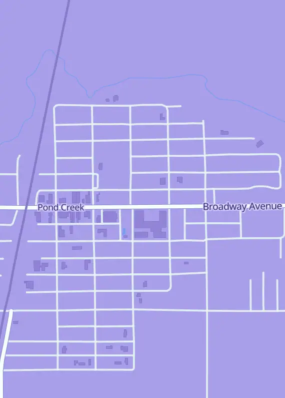 Street map around Infinity Gaming, 212 E Broadway St, Pond Creek, OK