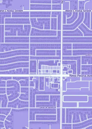 Street map around J and J Gaming Factory, Glendale