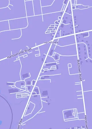 Street map around JAF Comics, Lower Nazareth Township