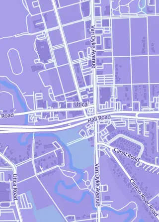 Street map around Jawbreakers Card Shop Utica, Utica