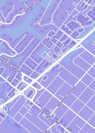 Street map around JC Comics, North Plainfield