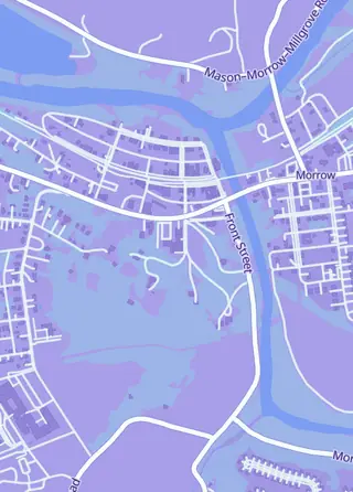 Street map around Jesters Morrow, Morrow