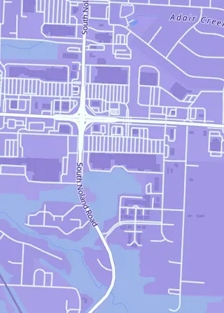 Street map around Josh's Cards, Kansas City
