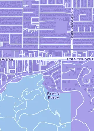 Street map around JPM Comics and Games, Glendora
