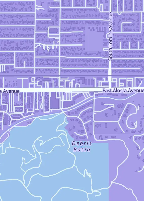 Street map around JPM Comics and Games, 1000 E Rte 66 G, Glendora, CA