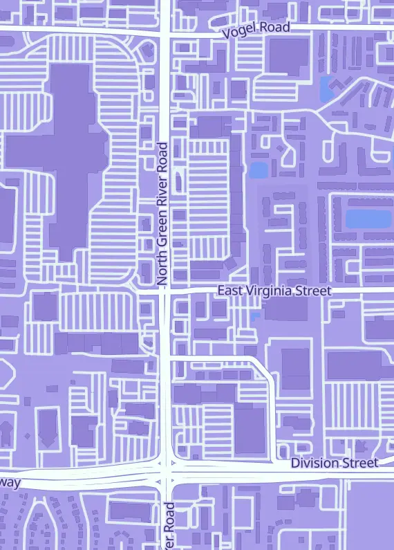 Street map around Kaiju Trade & Co, 507 N Green River Rd, Evansville, IN
