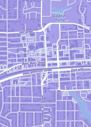 Street map around Kame Game, Grand Prairie