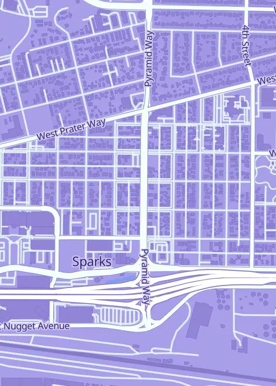 Street map around KD Empire, 433 Pyramid Way #427, Sparks, NV