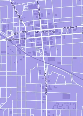 Street map around King City Games, Mt Vernon