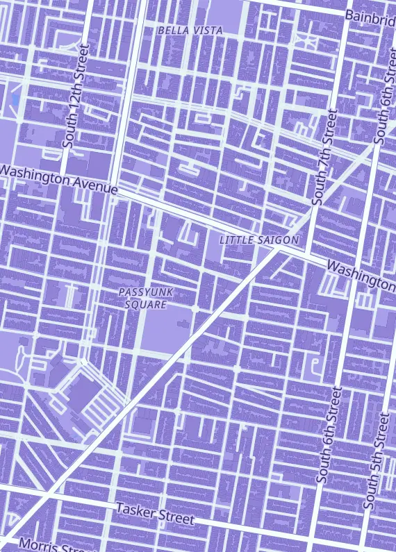 Street map around King Video Games, 1128 S 9th St, Philadelphia, PA
