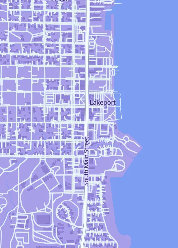 Street map around Kingdom Games, 102 S Main St, Lakeport, CA