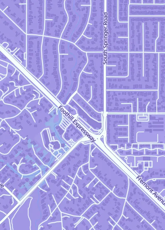 Street map around Kip's Card Shop, 656B Fremont Ave, Los Altos, CA