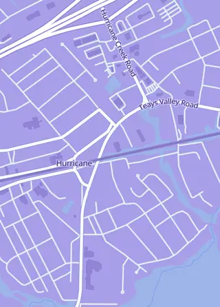 Street map around Kitchen Table Cards & Games, Hurricane