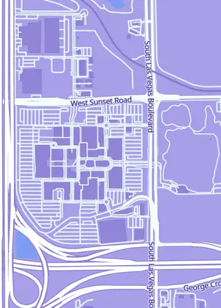 Street map around Knight & Day Games, Las Vegas