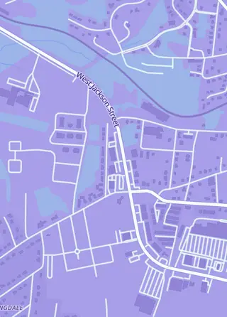Street map around Knighthood Games, Cookeville
