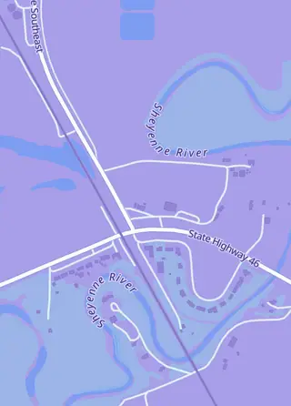 Street map around Korner Cards, Kindred