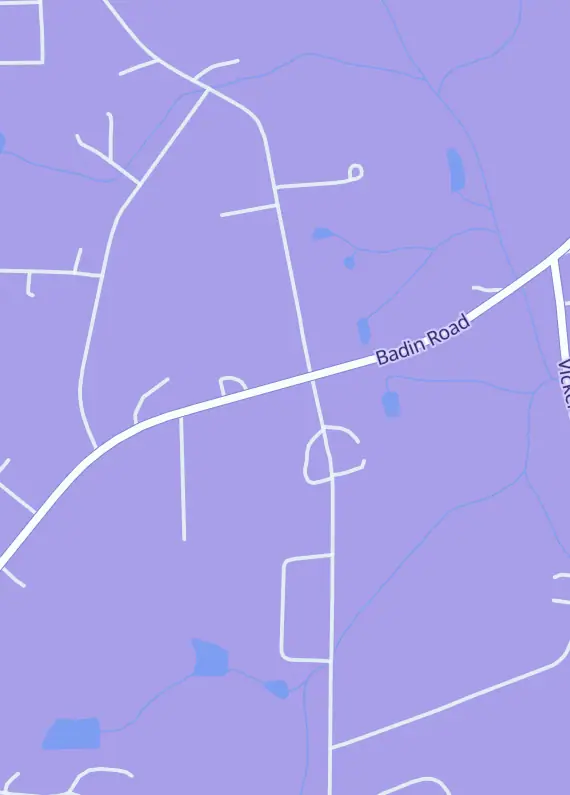 Street map around Krakens Keep, 2452 Badin Rd, Albemarle, NC