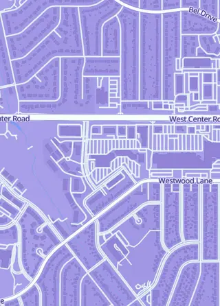Street map around Krypton Comics, Omaha