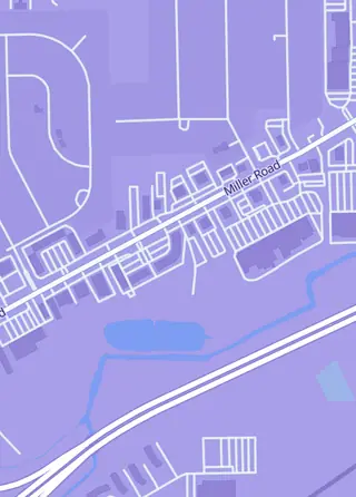 Street map around L.T.'s Hobbies & Games, Flint