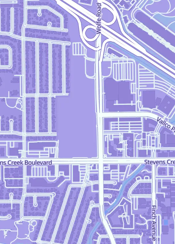 Street map around Legends Comic & Games - Boardgames, 10123 N Wolfe Rd, Cupertino, CA