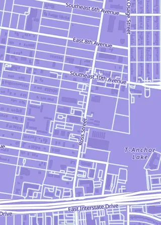 Street map around Legends Comics and Games, Amarillo