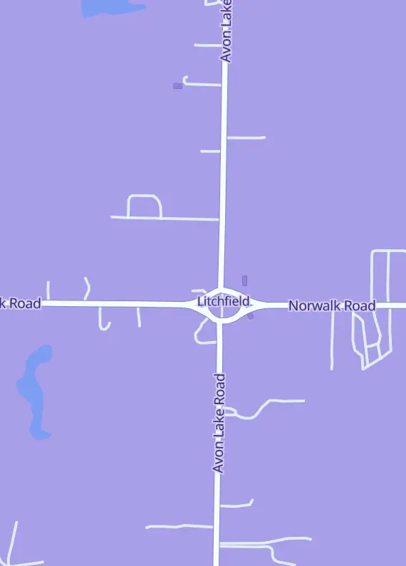 Street map around Lendo's Lair, 9281 Norwalk Rd, Litchfield, OH