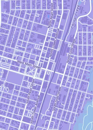 Street map around Let's Play Something, Centralia