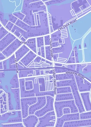 Street map around LI Toy & Game, Kings Park