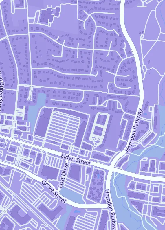 Street map around Lil’ Thingamajigs, 412 Elden St, Herndon, VA