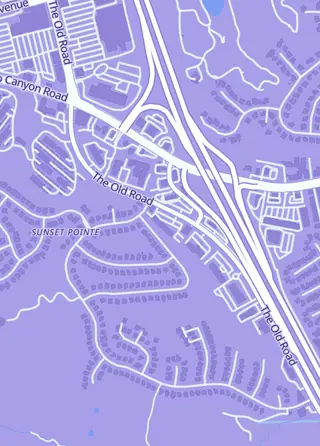Street map around Loaded Dice Games, Stevenson Ranch