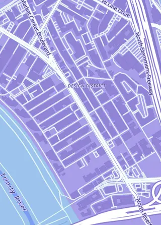 Street map around Lost ... Antiques, Dallas