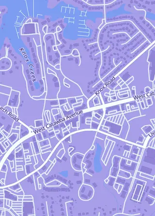 Street map around Lucky Box Sports Cards, Cornelius