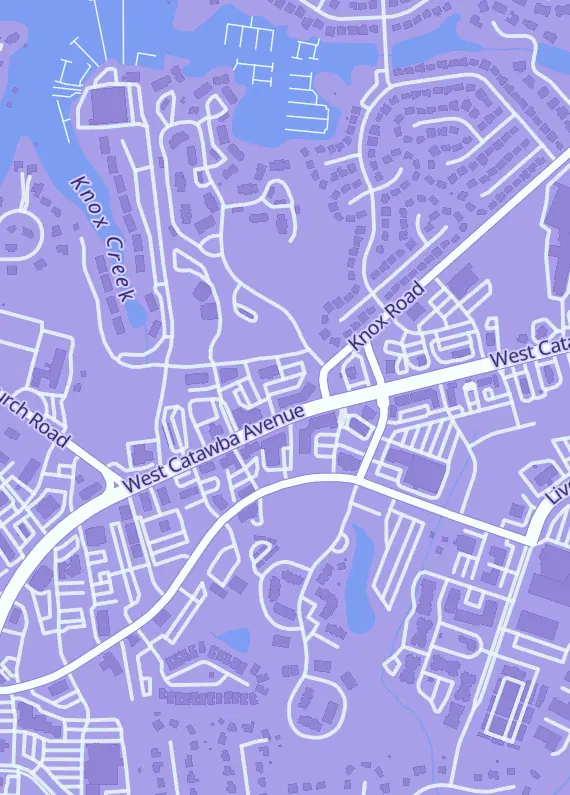 Street map around Lucky Box Sports Cards, 19905 W Catawba Ave #106, Cornelius, NC