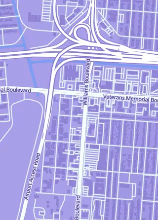 Street map around Lucky Break Cards & Collectibles, Kenner