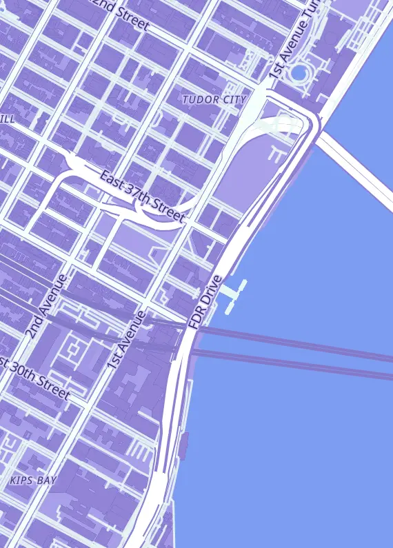 Street map around Lucky TCG, New York, NY