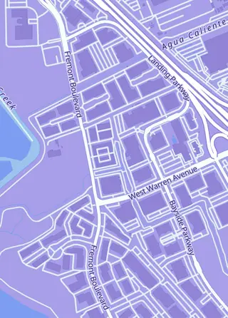 Street map around Lumis Trading Card Game (TCG), Fremont