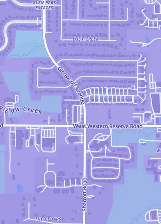 Street map around Mad Cards and Collectables, Boardman Township