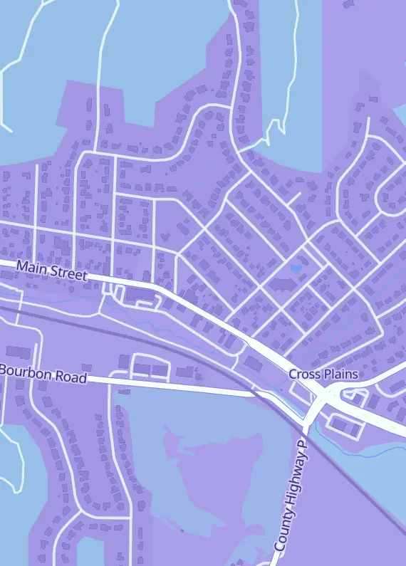 Street map around MadTown Hobby, 2016 Park St Ste 1, Cross Plains, WI