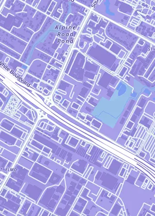 Street map around Mage's Sanctum, Austin