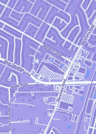 Street map around Mage's Sanctum, Austin