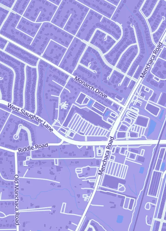 Street map around Mage's Sanctum, 2110 W Slaughter Ln #165, Austin, TX