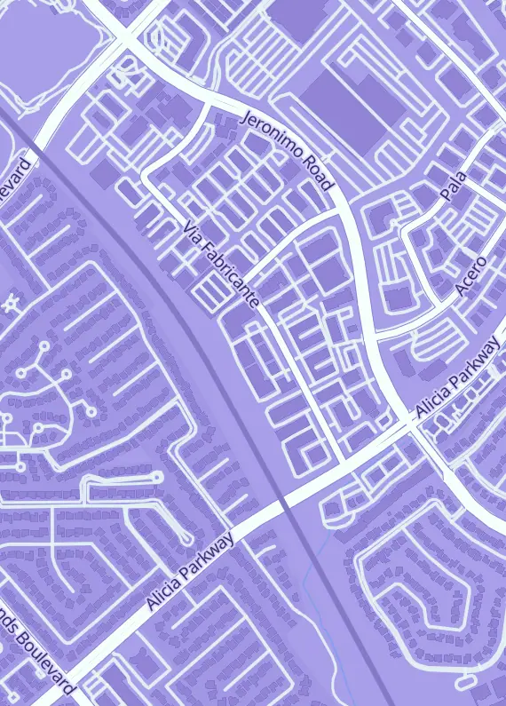 Street map around Magic & Monsters, 23854 Via Fabricante Ste B1, Mission Viejo, CA