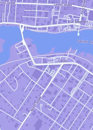 Street map around Maine Phase Hobbies & Games, Calais