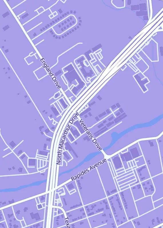 Street map around Major League Collectibles & a Little Bit Moe, 2859 N MacArthur Dr, Alexandria, LA